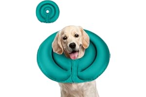 MIDOG Dog Cone Collar for Large Medium Dogs, Soft Inflatable Dog Cone Alternative After Surgery, Adjustable Protective Recovery Cone - Alternative E Collar Does Not Block Vision (Blue, L, Patented)