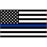 Thin Blue Line Flag Sticker Vinyl Decal for Car Truck Window Bumper Sticker Support of Police and Law Enforcement Officers (3x5 Inch)