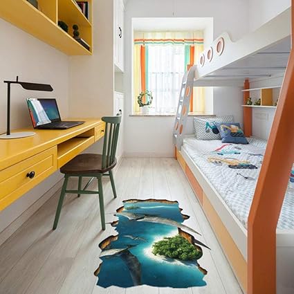 GaoF 3D Ventana Falsa pterosaurio niños niñas Pegatinas de Pared Vinilo