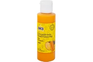 ENCO Flavoring 4.05 fl.oz (120ml) for ice cream, popsicles, aguas frescas, jellies, and more (adds flavor and color) (Pineapple)