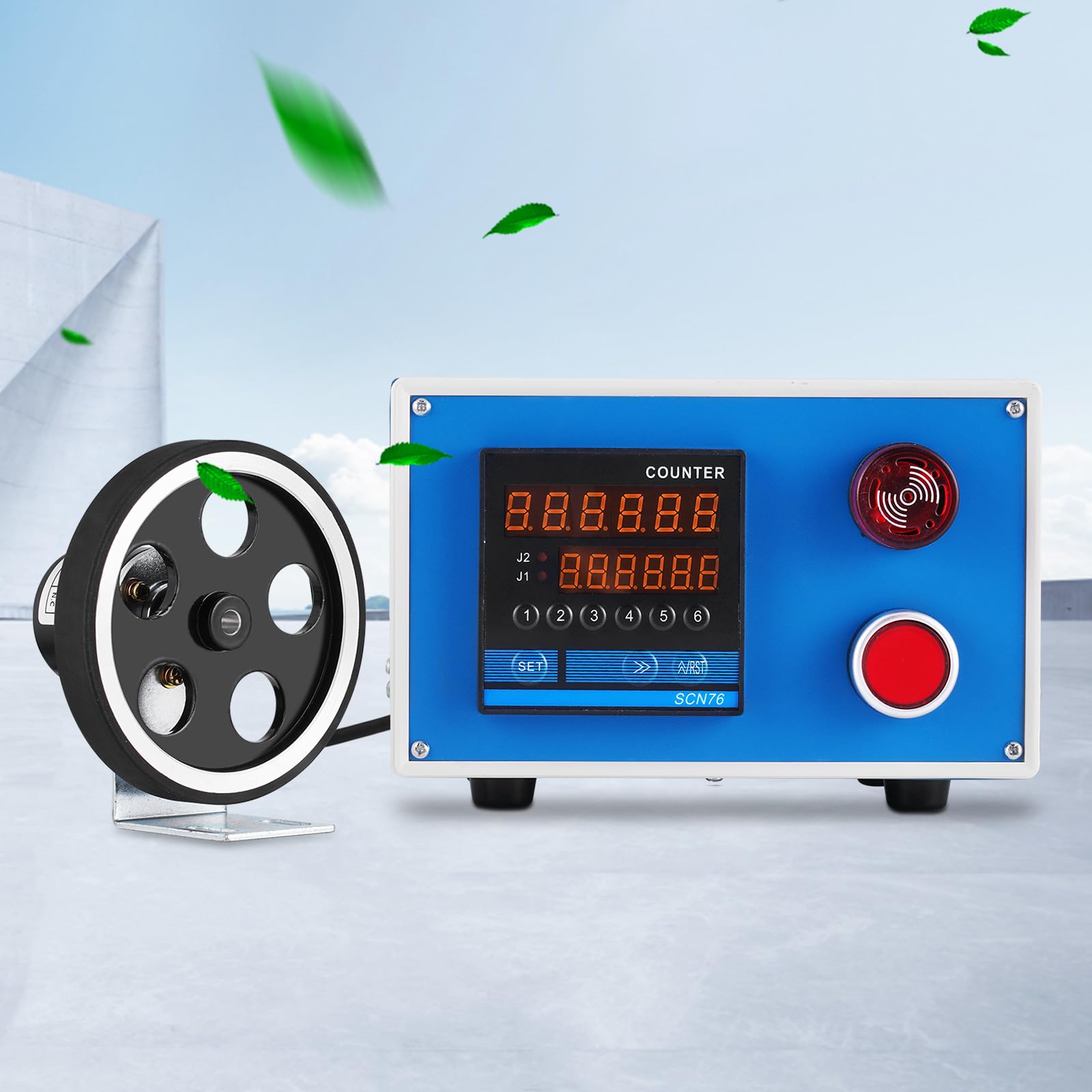 YJINGRUI Length Meter Counter Digital Length Meter with Wheel Roller Switchable for Meter and Yard