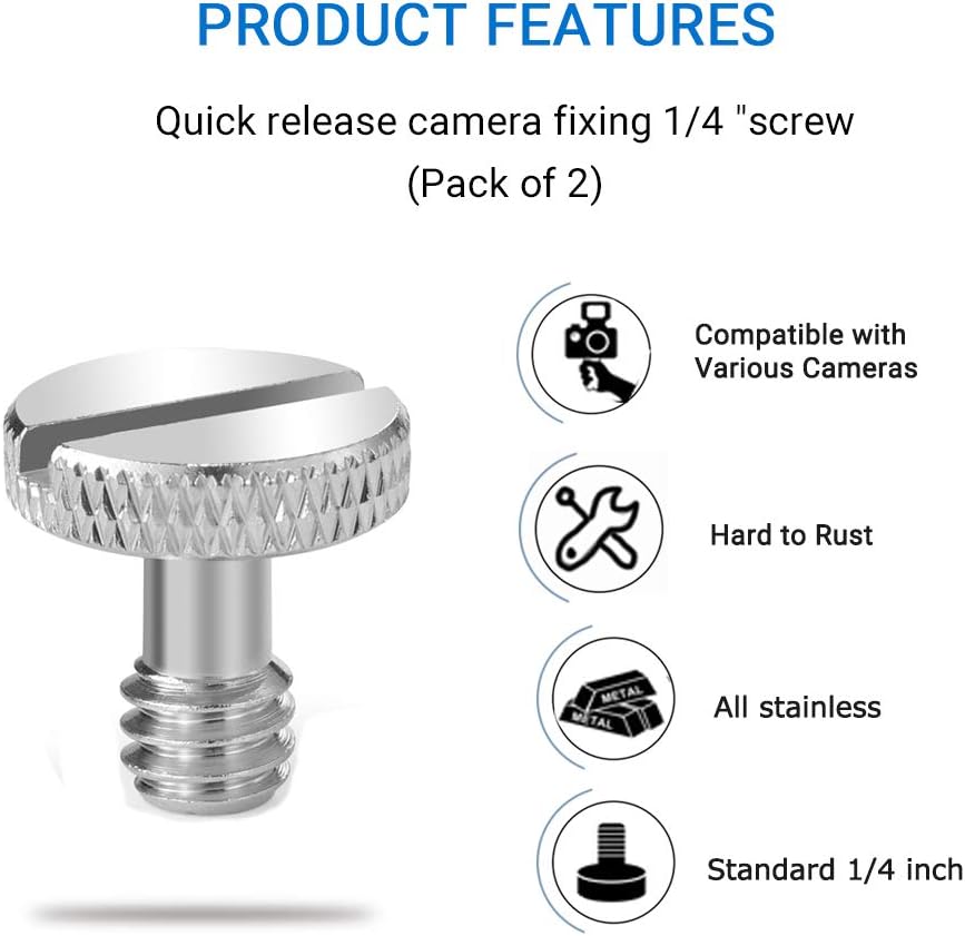 Smallrig 1 4 20 Threaded Screw For Tripod Monopod Quick Release Qr Plate Camera Screws Camera Steadicam Stabilizer 2 Pack 973 Amazon Ca Camera Photo