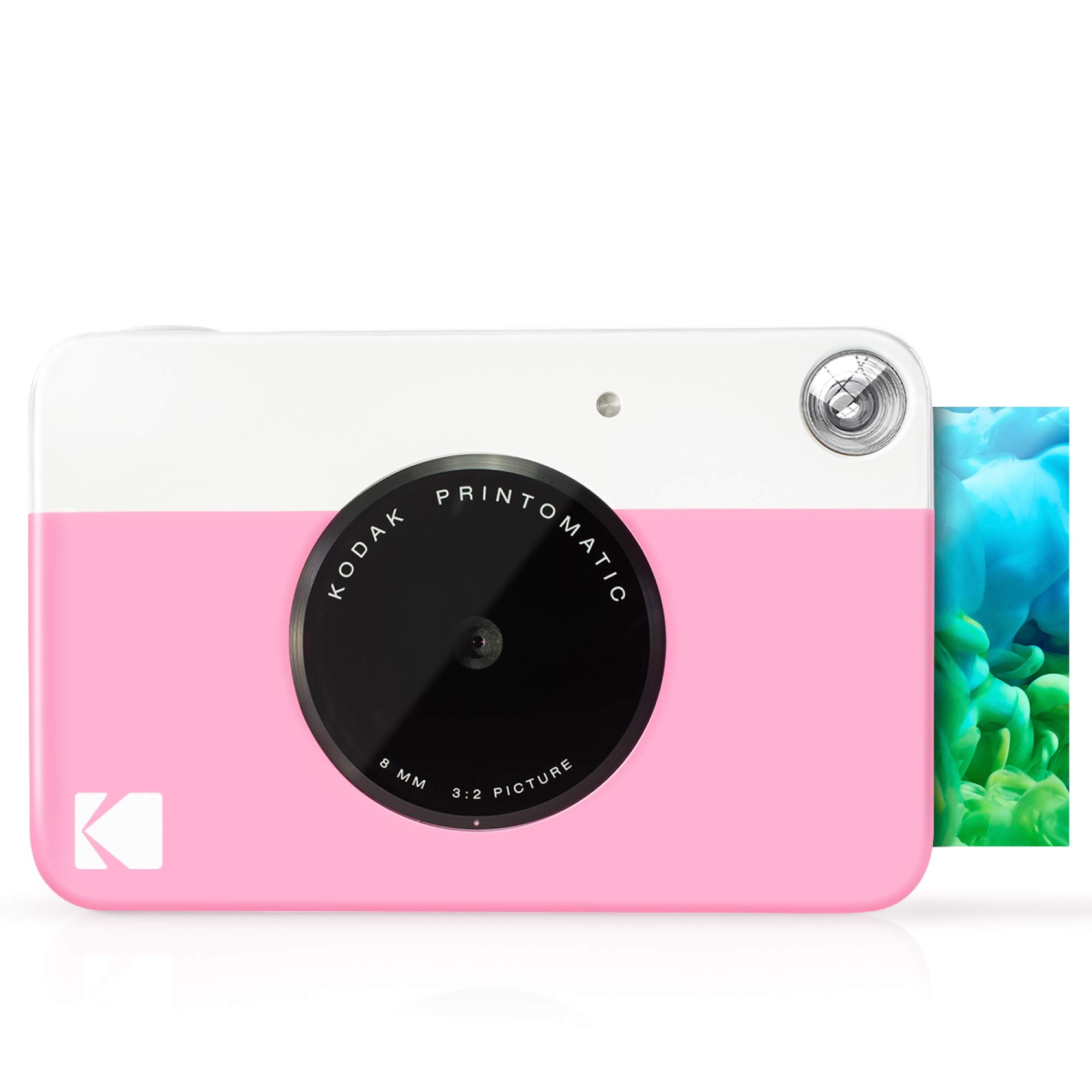 Cámara digital KODAK Printomatic de impresión instantánea a todo color - Fotos coloridas en papel fotográfico adhesivo Zink de 2x3 - 5MP, portátil, regalo divertido creativo para cumpleaños, Navidad, vacaciones - Rosa