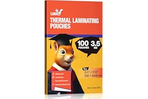 Uinkit 3.5 Mil 100 Pack Clear Thermal Laminating Pouches, 11.5 x 17.5-Inch Lamination Pouches Paper, Fits 11 x 17 Inch Lamina