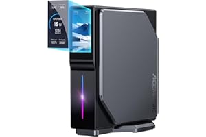 ACEMAGIC S1 Mini PC with DIY LCD Screen, Intel Alder Lake N95 (up to 3.4GHz), 16GB DDR4 512GB M.2 SSD Mini Tower PC, WiFi 5/BT 4.2/4K UHD/Dual LAN