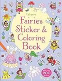 Paperback Usborne Fairies Sticker and Coloring Book