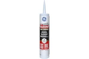 GE Supreme Silicone Kitchen & Bath Sealant, Clear, 298 ml Cartridge, Pack of 1