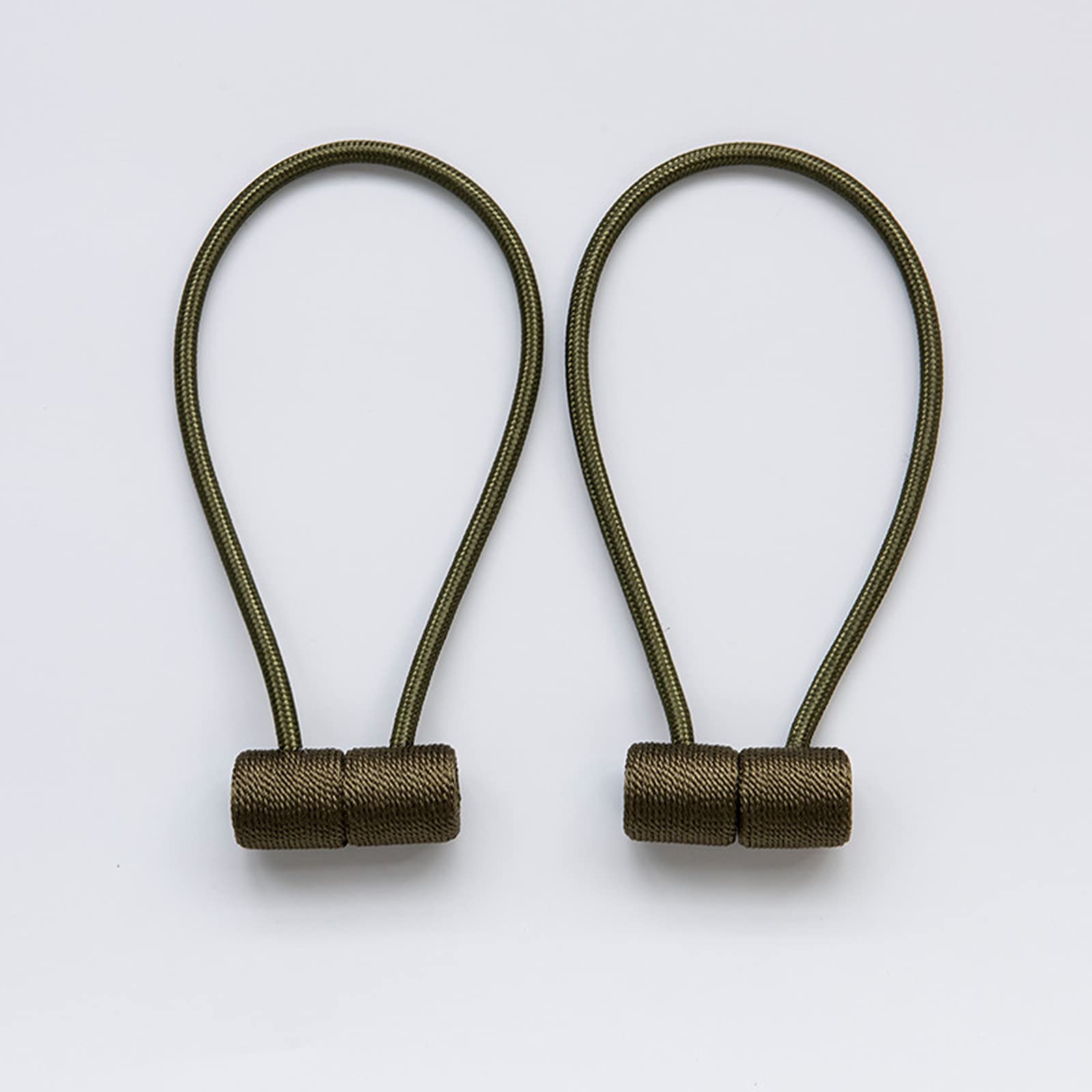 Curtain Tie Backs Strong Magnetic,Metal Curtain Tiebacks Hooks,Tie Clips Curtain Holdbacks Rings for Home Office Window Curtain Straps 1 Pair (army green)