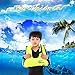 Rrtizan Kids Snorkel Vest, Inflatable Snorkel Vest for Kids, Portable Lightweight Snorkeling Vest with Adjustable Straps for Boys and Girls Up to 110lbs Diving Swimming Safety