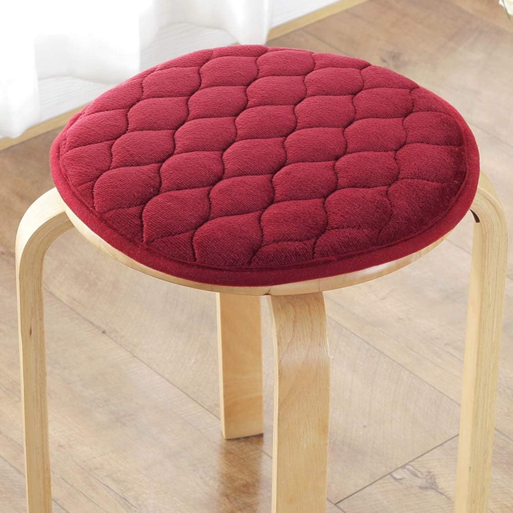 Round Stool Pad,Thick Velvet Flannel NotSlip Durable Chair