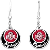 Ohio State Buckeyes Stacked Disk Earrings Jewelry Gift Licensed OSU