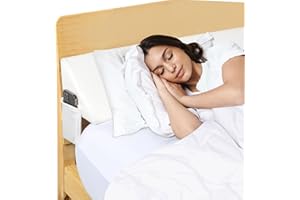 Gorilla Gadgets Queen Size Bed Wedge Pillow/Headboard Pillow/Mattress Wedge, Gap Filler to Close The Gap (0-6"), Washable Cover, Stop Losing Pillows & Phones (White, 60x8x6 inch)