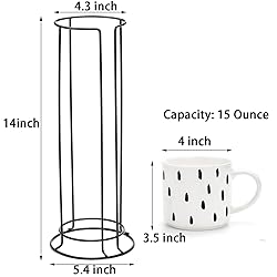 TOPZEA Set of 4 Stackable Coffee Mugs with