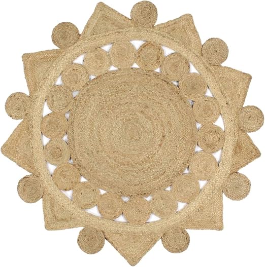 Amazon De Mewmewcat Teppich Jute Geflochten Natur Fur
