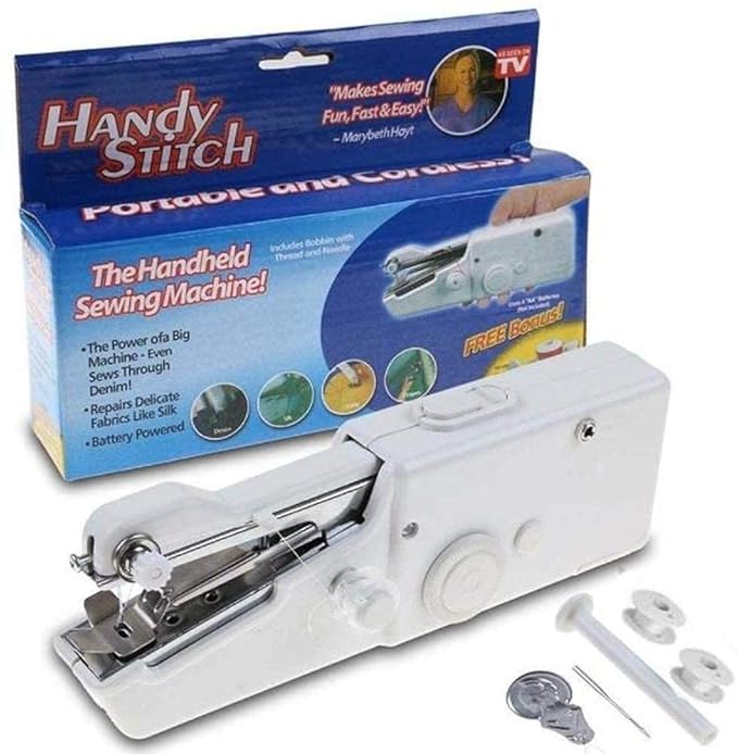 KRISAT Sewing Machine Electric Handheld Sewing Machine Mini Handy Stitch Portable Needlework
