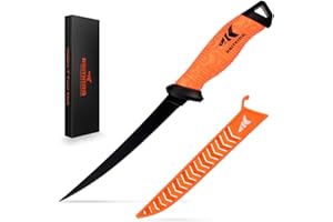 KastKing Speed Demon Pro Fillet Knife - Razor Sharp G4116 German Stainless-Steel Blade, Professional Level Knives for Filleting and Boning, Non-Slip Handles, Includes Protective Sheath