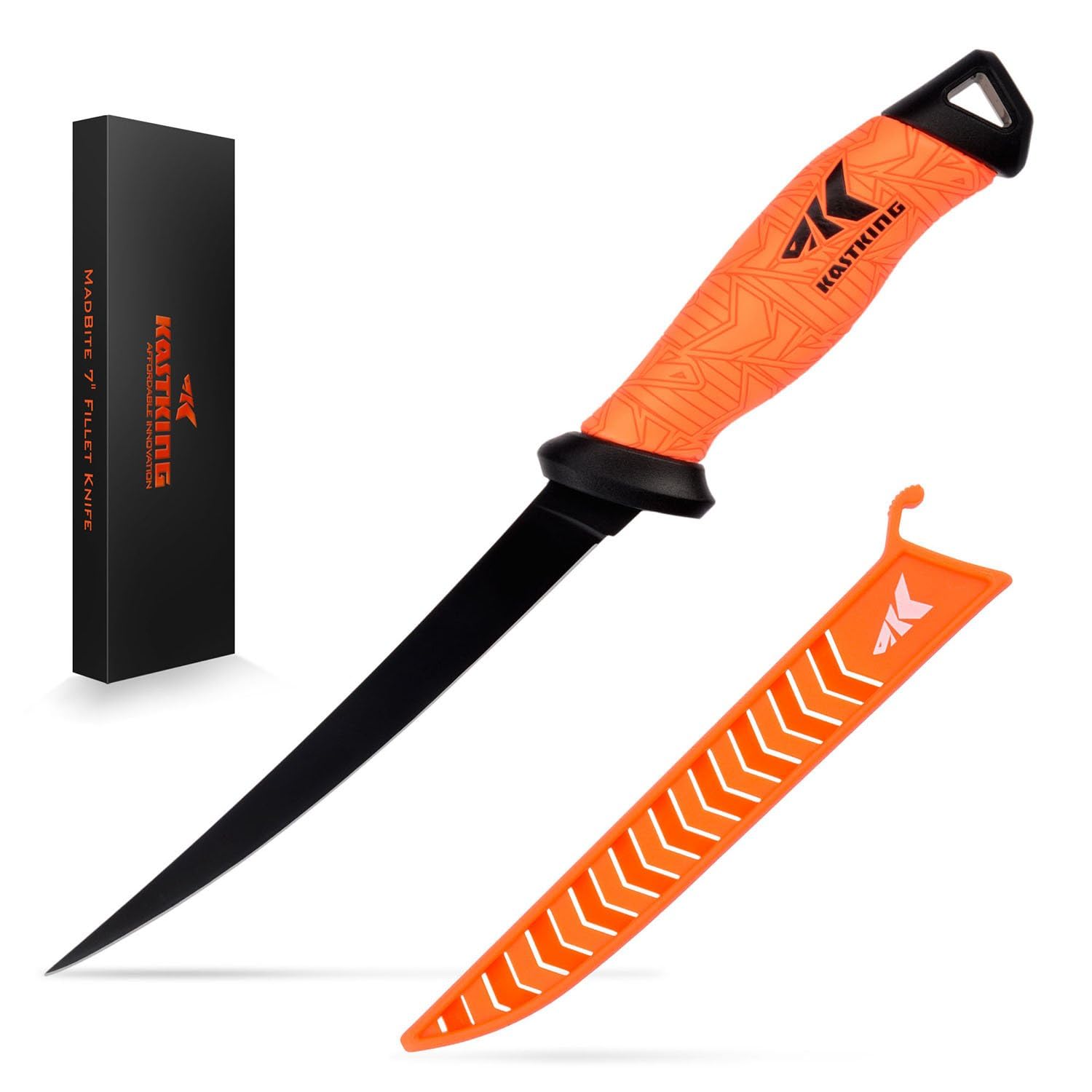Photo 1 of KastKing Speed Demon Pro Fillet Knife - Razor Sharp G4116 German Stainless-Steel Blade, Professional Level Knives for Filleting and Boning, Non-Slip Handles, Includes Protective Sheath