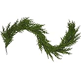 Norfolk Pine Garland,1Pcs 6ft Real Touch Norfolk Pine Garland Realistic Artificial Greenery Christmas Garland for Table, Mantle, Wall, Indoor, Outdoor Christmdas Decorations