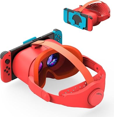 Upgraded VR Headset Compatible with Nintendo Switch & OLED, Adjustable 3D VR Glasses with Wide Compatibility for Switch, HD Lenses, No-Blur Immersive Gaming Experience