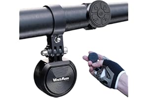 LESOVI Electric Bike Horn with Remote Control Adjustable Volume Bike Alarm for Adult, Bicycle Bell with Long Battery Life,IPX6 Waterproof,for Mountain Bike/Electric Scooter