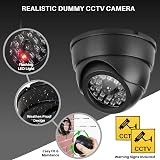 JUSTOP Dome Dummy CCTV Camera Twin Pack Black Outdoor Indoor Waterproof view 2