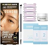 COSNORI Easy Eyelash Lift Kit - DIY Lash Lift Kit &ndash; Korean Eyelash Perm with No Glue Rods, 5 Applications, Long-Lasting Curl, Easy At-Home Curling Solution