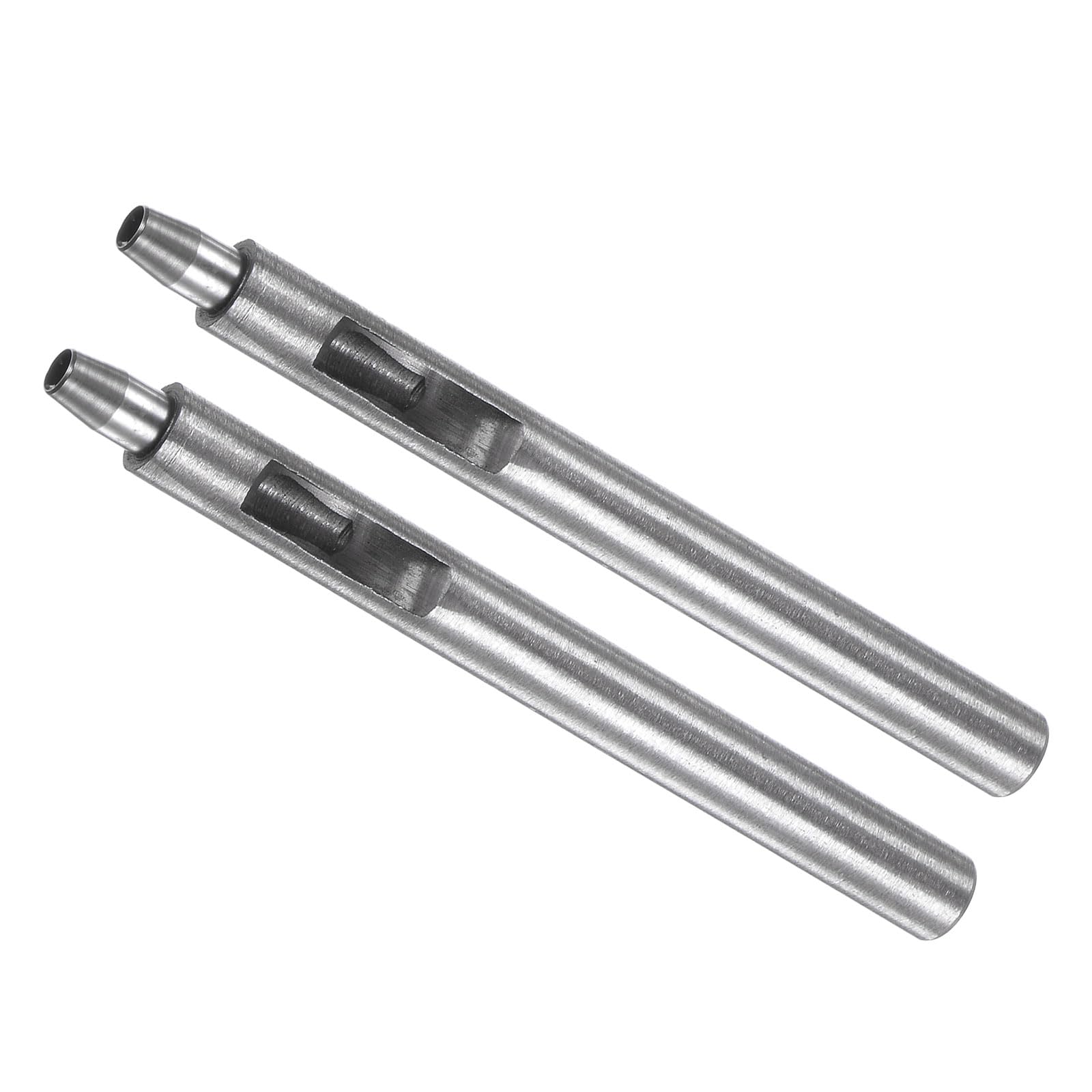 CoCud Leather Hole Punch, 4.5mm Button Dia. 10mm Shank, Steel Round Punch Snap Rivet Setter - (Applications: for Leathercraft DIY Clothing Fabric), 2-Pieces
