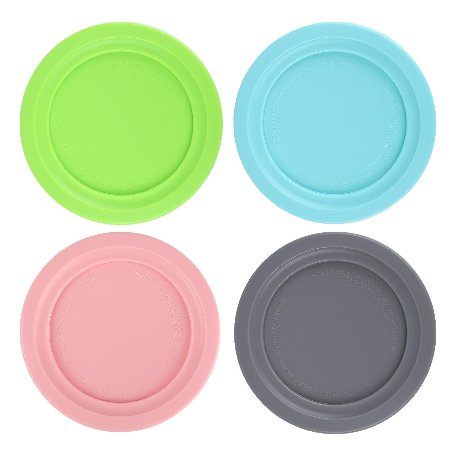 Photo 1 of 4pcs Round Lids Replacement for Ninja Creami NC301/NC300/NC299AMZ Series Ice Cream Containers - Covers for Ice Cream Cups, 4 Colors, Container Not Included