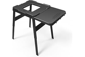 Ninja Outdoor Side Table and Grill Stand, Adjustable Height, Weather Resistant, Compatible with Ninja Woodfire Collection OG700, OG800, OG900, & OO100 Series, XSKUNSTANDTBL