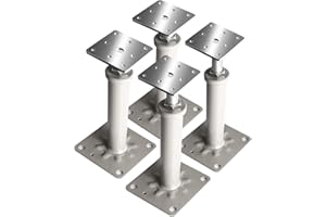 DUVECFOI 4 Pack House Floor Jacks, Adjustable Jack Post for Leveling, 13"-16" Height Telescoping Screw Jacks, Heavy Duty Support for Basement, Floor Joist, Beam & Foundation Repair, Temporary Support,Gray