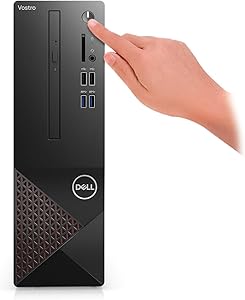 2021 Newest Dell Vostro (Better Than Inspiron) 3000 Series 3681 SFF Desktop PC, Intel Core i3-10100 Quad-Core Processor, 12GB RAM, 1TB Hard Disk Drive, Wi-Fi, HDMI, VGA, DVD, Windows 10 Pro, Black