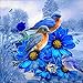 Neartime Clearance! Bird+Flower Drilling Painting, 5D Full Diamond Landscape Embroidery Home Decor Art Cross Craft Stitch (30×30cm, Blue)