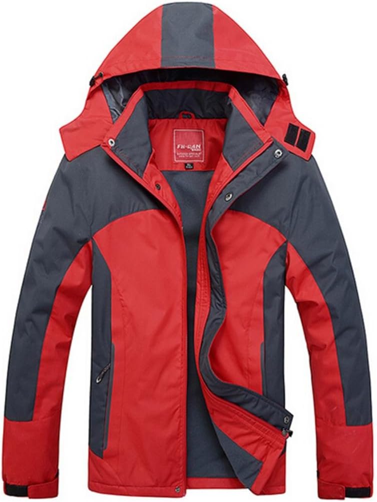 Ubon Men's Waterproof Mountain Jacket Fleece Windproof Ski