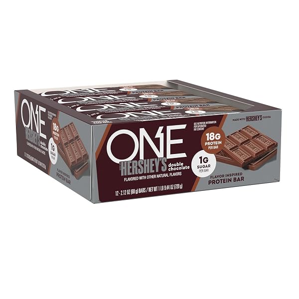 ONE PROTEIN BARS, NEW HERSHEY’S DOUBLE CHOCOLATE, GLUTEN...