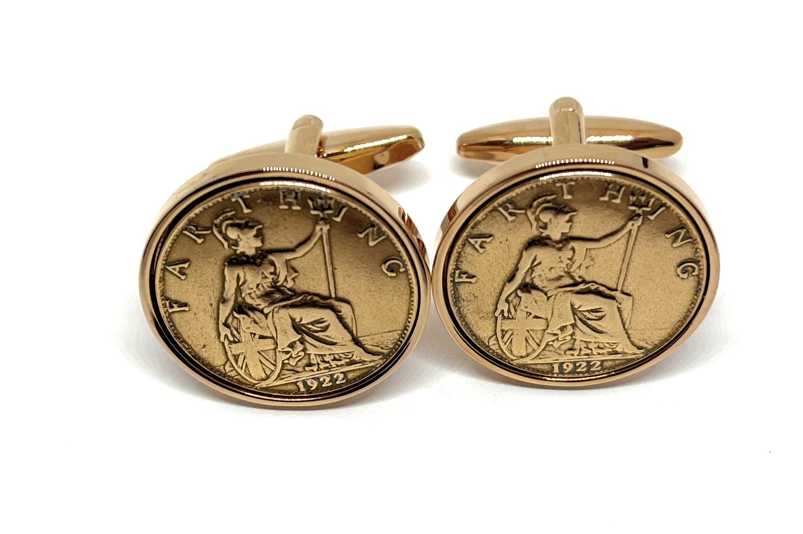 Premium 1922 Farthing cufflinks for a 104th Birthday cufflinks