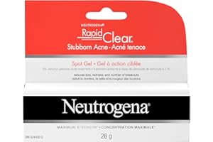 Neutrogena Rapid Clear Stubborn Acne Spot Treatment for Face with Maximum OTC Strength 5% Benzoyl Peroxide Medication – Reduc
