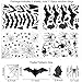 Halloween Decorations - 113 PCS Halloween Black Spider Bat Window Cling, Spooky Halloween Stickers Decals for Halloween Party Decorations (4 Sheets)
