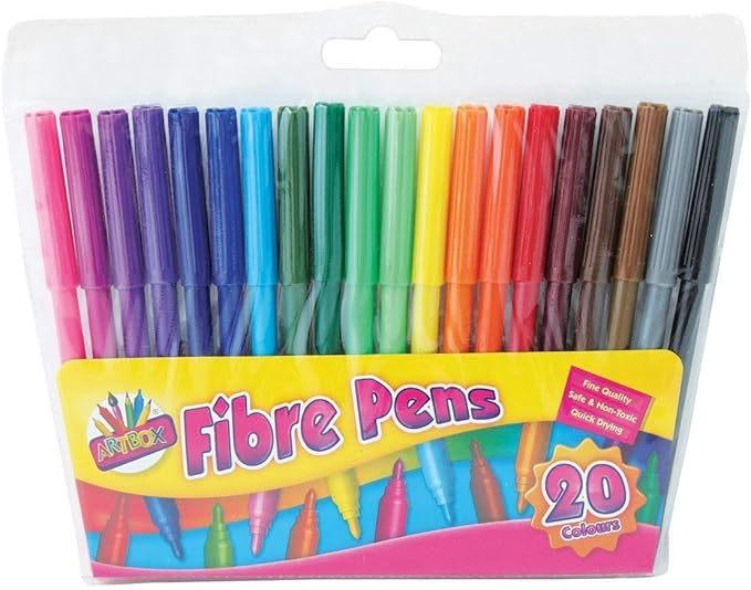 20pk Fibre Felt Tip Pens Amazon.co.uk Toys & Games