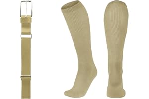 League Outfitters MVP Baseball Belt and Socks Combo Adjustable Baseball/Softball Belt for Youth, Boys, Girls, and Adult