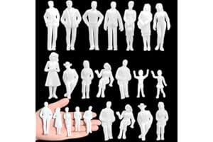 VICDUEKG 20 Pcs 1: 25 Scale Miniature People Figurines Sitting and Standing Unpainted Mini People Figures Model Trains Archit
