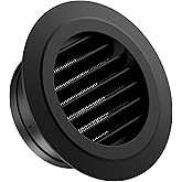 Hon&Guan 6 Inch Soffit Vent, Round Air Vent Exhaust Vent with Built-In Screen Mesh, Dryer Vent Cover for Kitchen, Bathroom, C