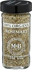 Morton & Bassett 100% Organic Rosemary | Aromatic Herb for Roasting, Soups & Breads | Gluten Free, Salt Free, Non-GMO | 0.8 o