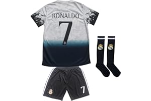 Pitch and Trek Ronaldo Madrid #7 Special Dragon Limited Edition Kids Soccer Jersey Shirts Football Futbol Socks Gift Set Youth Sizes