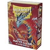 10 Packs Dragon Shield 60 ct Japanese Matte Outer Sleeves Clear 60 ct Card Display Case