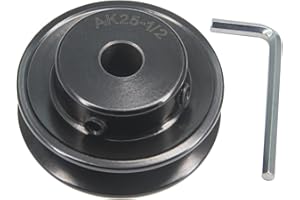 Befenybay AK25-1/2 Bore Single Groove Web Sheave 2.5" OD 1/2" Bore V Belt Sheave Cast Iron