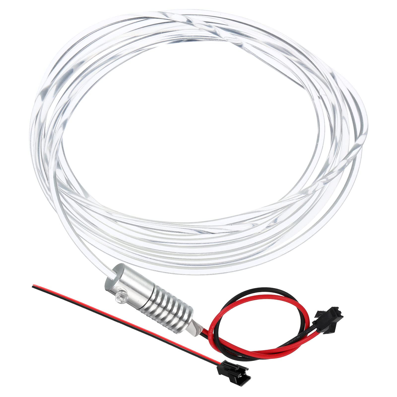 Photo 1 of PATIKIL 3mm 3.0m PMMA Side Glow Fiber Optic Cable Kit, with LED Aluminum Illuminator 12V 1.5W Guide Light Source Decoration for Home DIY Lighting, Cool White