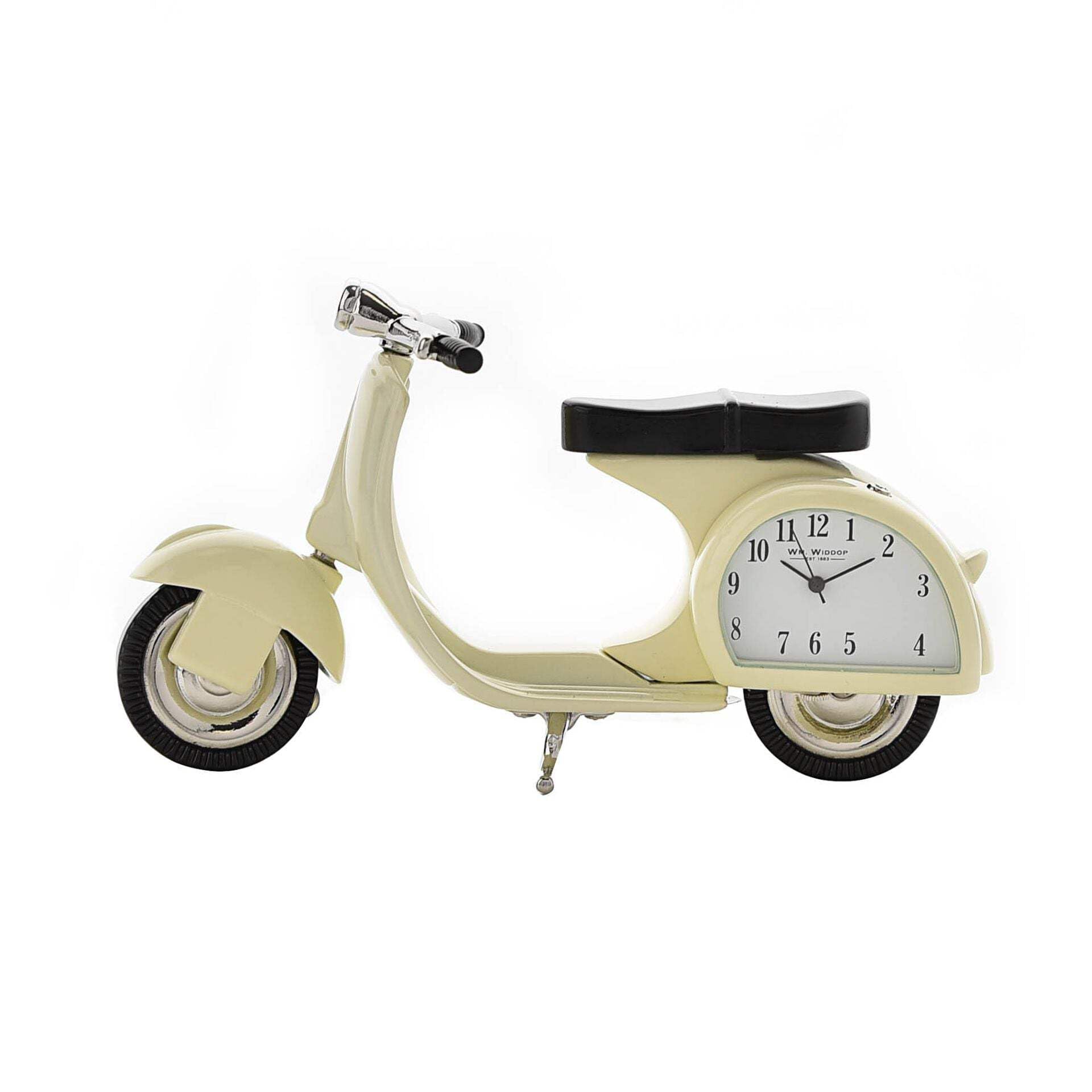 Miniature Clock - Vespa Scooter - Cream 9088