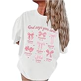 RoseSeek Girl's Graphic Tees Short Sleeve Crewneck T Shirts Casual Summer Tops Cute Preppy Clothes