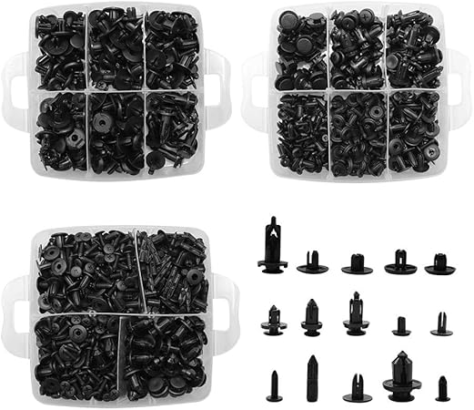 Amazon バンパークリップ 6pcs 16種類 トリムクリップ 車用リベット トリムファスナー リテーナクリップ プッシュリベット ボディ フェンダー補修ツール 車 バイク
