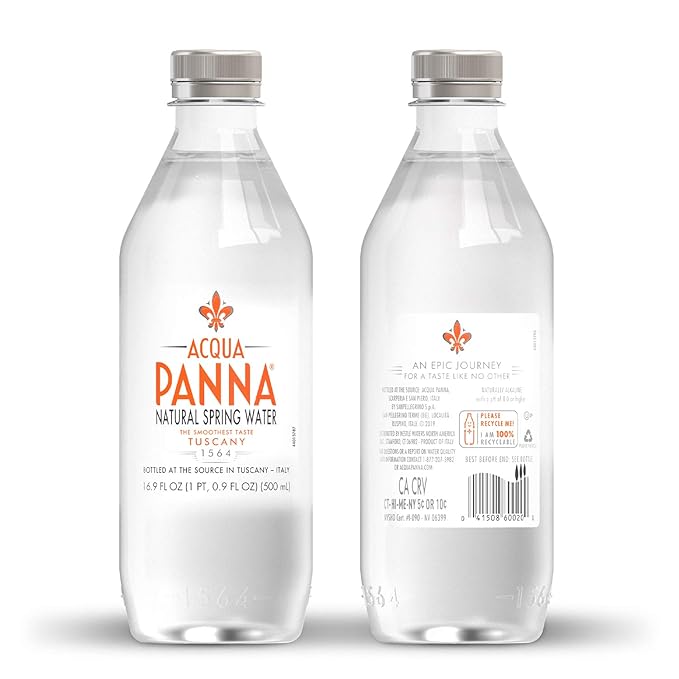 Amazon Com Acqua Panna Natural Spring Water 16 9 Fl Oz Plastic Bottles Pack Of 24 Bottled Drinking Water Grocery Gourmet Food